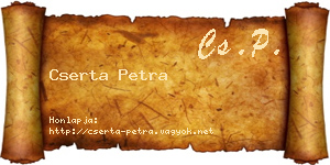 Cserta Petra névjegykártya